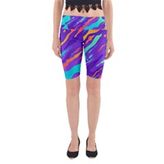 Multicolored-abstract-background Yoga Cropped Leggings by Salman4z