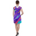 Multicolored-abstract-background Drawstring Hooded Dress View2