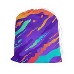 Multicolored-abstract-background Drawstring Pouch (2xl) by Salman4z