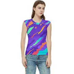 Multicolored-abstract-background Women s Raglan Cap Sleeve Tee by Salman4z