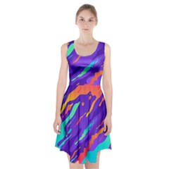 Multicolored-abstract-background Racerback Midi Dress by Salman4z