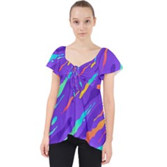 Multicolored-abstract-background Lace Front Dolly Top by Salman4z