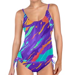 Multicolored-abstract-background Tankini Set by Salman4z