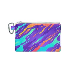 Multicolored-abstract-background Canvas Cosmetic Bag (small) by Salman4z