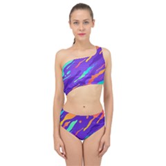 Multicolored-abstract-background Spliced Up Two Piece Swimsuit by Salman4z