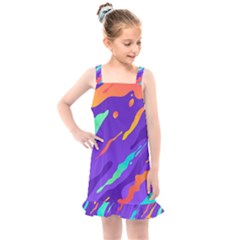 Multicolored-abstract-background Kids  Overall Dress by Salman4z