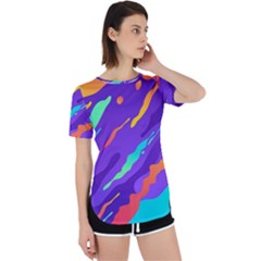 Multicolored-abstract-background Perpetual Short Sleeve T-shirt by Salman4z