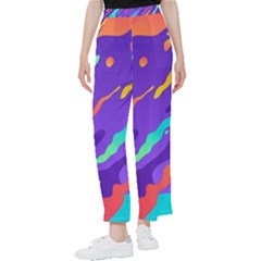 Multicolored-abstract-background Women s Pants  by Salman4z