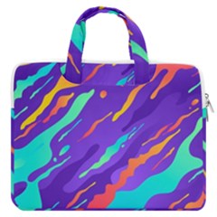 Multicolored-abstract-background Macbook Pro 16  Double Pocket Laptop Bag  by Salman4z