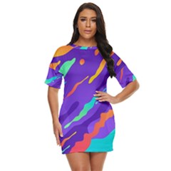 Multicolored-abstract-background Just Threw It On Dress by Salman4z