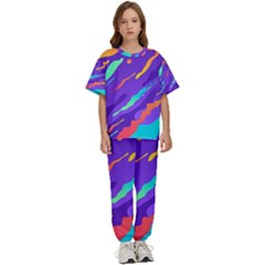 Multicolored-abstract-background Kids  Tee And Pants Sports Set by Salman4z