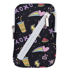 Cute-girl-things-seamless-background Belt Pouch Bag (small) by Salman4z