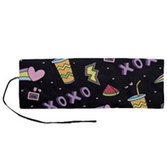 Cute-girl-things-seamless-background Roll Up Canvas Pencil Holder (m) by Salman4z