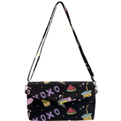 Cute-girl-things-seamless-background Removable Strap Clutch Bag by Salman4z