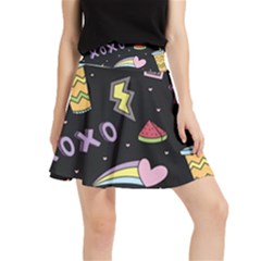 Cute-girl-things-seamless-background Waistband Skirt by Salman4z