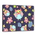 Owl-stars-pattern-background Canvas 20  x 16  (Stretched) View1