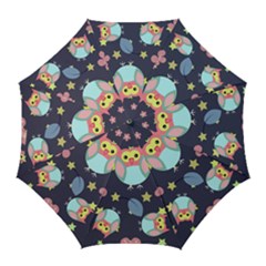 Owl-stars-pattern-background Golf Umbrellas by Salman4z