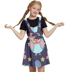 Owl-stars-pattern-background Kids  Apron Dress by Salman4z