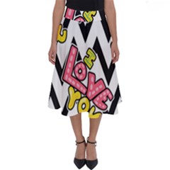 Vector-romantic-love-seamless-pattern Perfect Length Midi Skirt by Salman4z