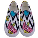 Vector-romantic-love-seamless-pattern Kids  Canvas Slip Ons View1