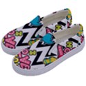 Vector-romantic-love-seamless-pattern Kids  Canvas Slip Ons View2