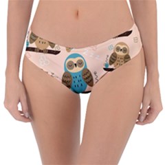 Seamless-pattern-owls-dream-cute-style-pajama-fabric Reversible Classic Bikini Bottoms by Salman4z