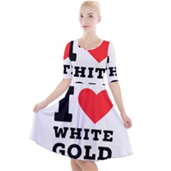 I Love White Gold  Quarter Sleeve A-line Dress by ilovewhateva