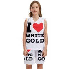 I Love White Gold  Kids  Basketball Mesh Set by ilovewhateva