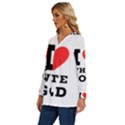 I love white gold  Long Sleeve Drawstring Hooded Top View2