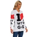 I love white gold  Long Sleeve Drawstring Hooded Top View3