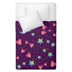 Colorful-stars-hearts-seamless-vector-pattern Duvet Cover Double Side (single Size) by Salman4z