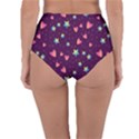 Colorful-stars-hearts-seamless-vector-pattern Reversible High-Waist Bikini Bottoms View4