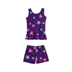 Colorful-stars-hearts-seamless-vector-pattern Kids  Boyleg Swimsuit by Salman4z