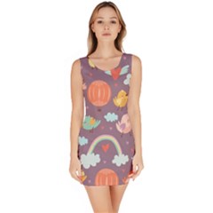 Cute-seamless-pattern-with-doodle-birds-balloons Bodycon Dress by Salman4z