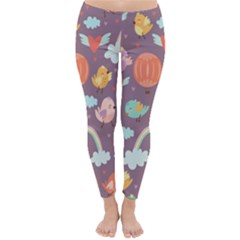 Cute-seamless-pattern-with-doodle-birds-balloons Classic Winter Leggings by Salman4z