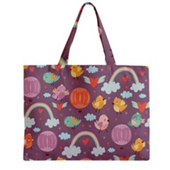 Cute-seamless-pattern-with-doodle-birds-balloons Zipper Mini Tote Bag by Salman4z