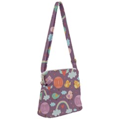 Cute-seamless-pattern-with-doodle-birds-balloons Zipper Messenger Bag by Salman4z