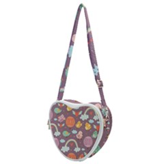 Cute-seamless-pattern-with-doodle-birds-balloons Heart Shoulder Bag by Salman4z