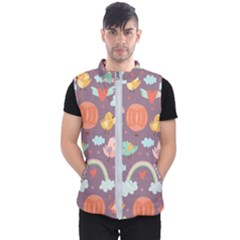 Cute-seamless-pattern-with-doodle-birds-balloons Men s Puffer Vest by Salman4z