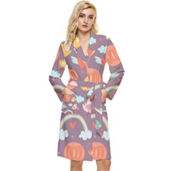 Cute-seamless-pattern-with-doodle-birds-balloons Long Sleeve Velvet Robe