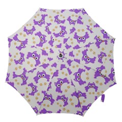 Purple-owl-pattern-background Hook Handle Umbrellas (small) by Salman4z