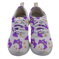 Purple-owl-pattern-background Women Athletic Shoes by Salman4z