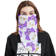 Purple-owl-pattern-background Face Covering Bandana (triangle) by Salman4z