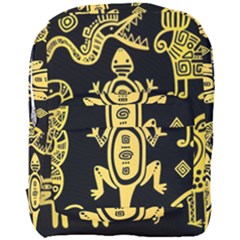 Mexican-culture-golden-tribal-icons Full Print Backpack by Salman4z