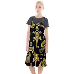 Mexican-culture-golden-tribal-icons Camis Fishtail Dress by Salman4z