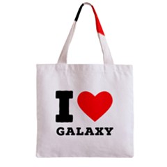 I Love Galaxy  Zipper Grocery Tote Bag by ilovewhateva