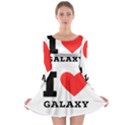 I love galaxy  Long Sleeve Skater Dress View1