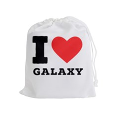 I Love Galaxy  Drawstring Pouch (xl) by ilovewhateva