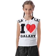 I Love Galaxy  Kids  Raglan Cap Sleeve Tee by ilovewhateva