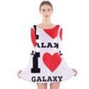 I love galaxy  Long Sleeve Velvet Skater Dress View1